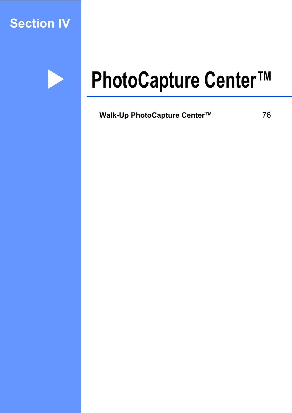 Photocapture center, Section iv photocapture center | Brother MFC-820CW User Manual | Page 91 / 171