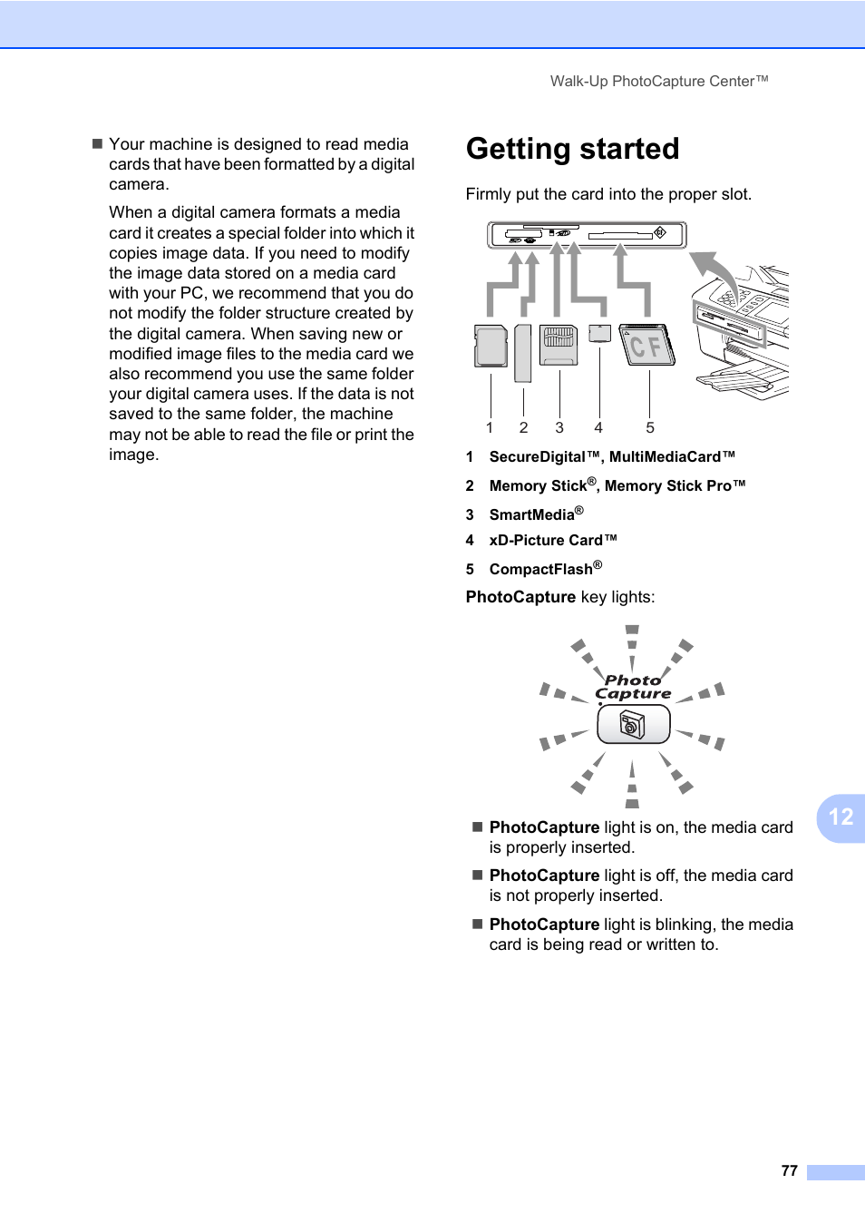 Getting started | Brother MFC-820CW User Manual | Page 93 / 171