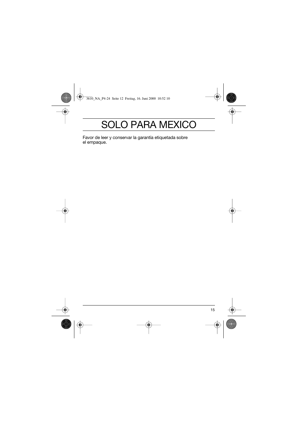 Solo para mexico | Braun 3610 InterFace User Manual | Page 15 / 24