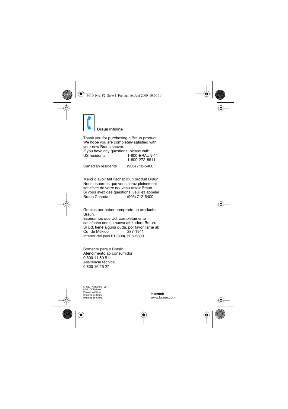 Braun 3610 InterFace User Manual | Page 2 / 24