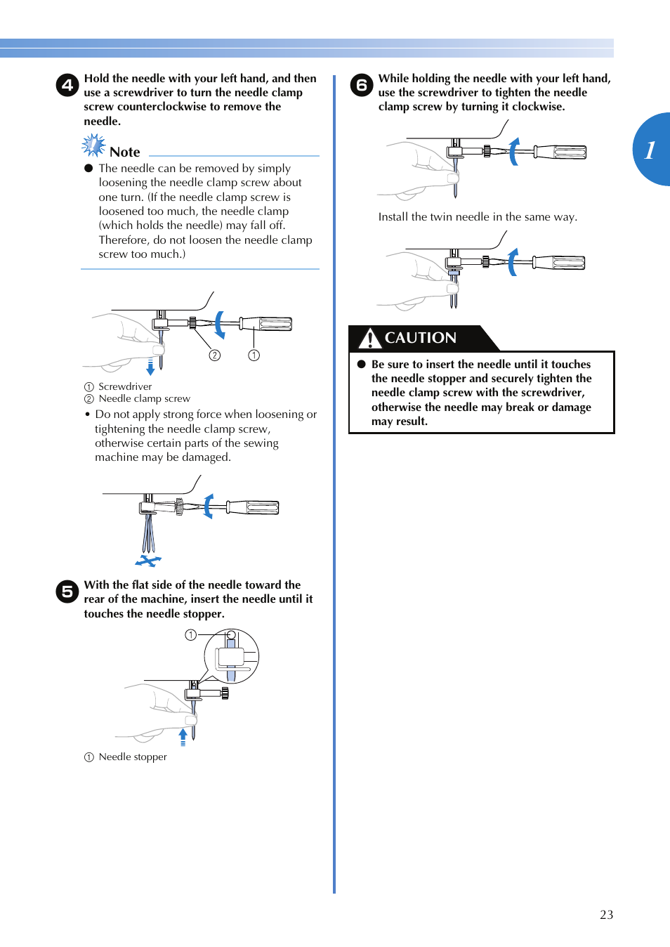 Caution | Brother XR-9000 User Manual | Page 25 / 80