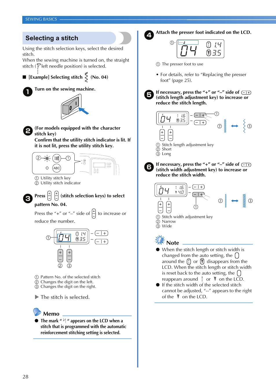 Selecting a stitch | Brother XR-9000 User Manual | Page 30 / 80