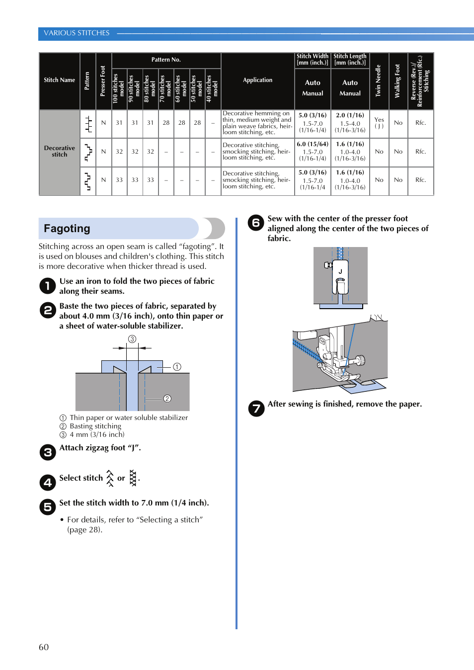 Fagoting | Brother XR-9000 User Manual | Page 62 / 80