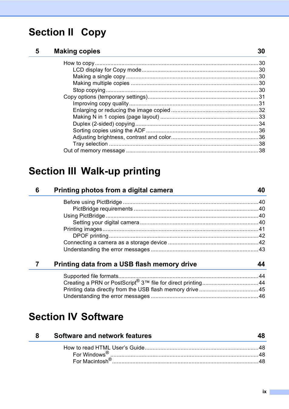 Brother DCP-9045CDN User Manual | Page 11 / 192