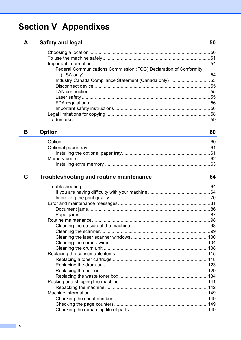 Brother DCP-9045CDN User Manual | Page 12 / 192