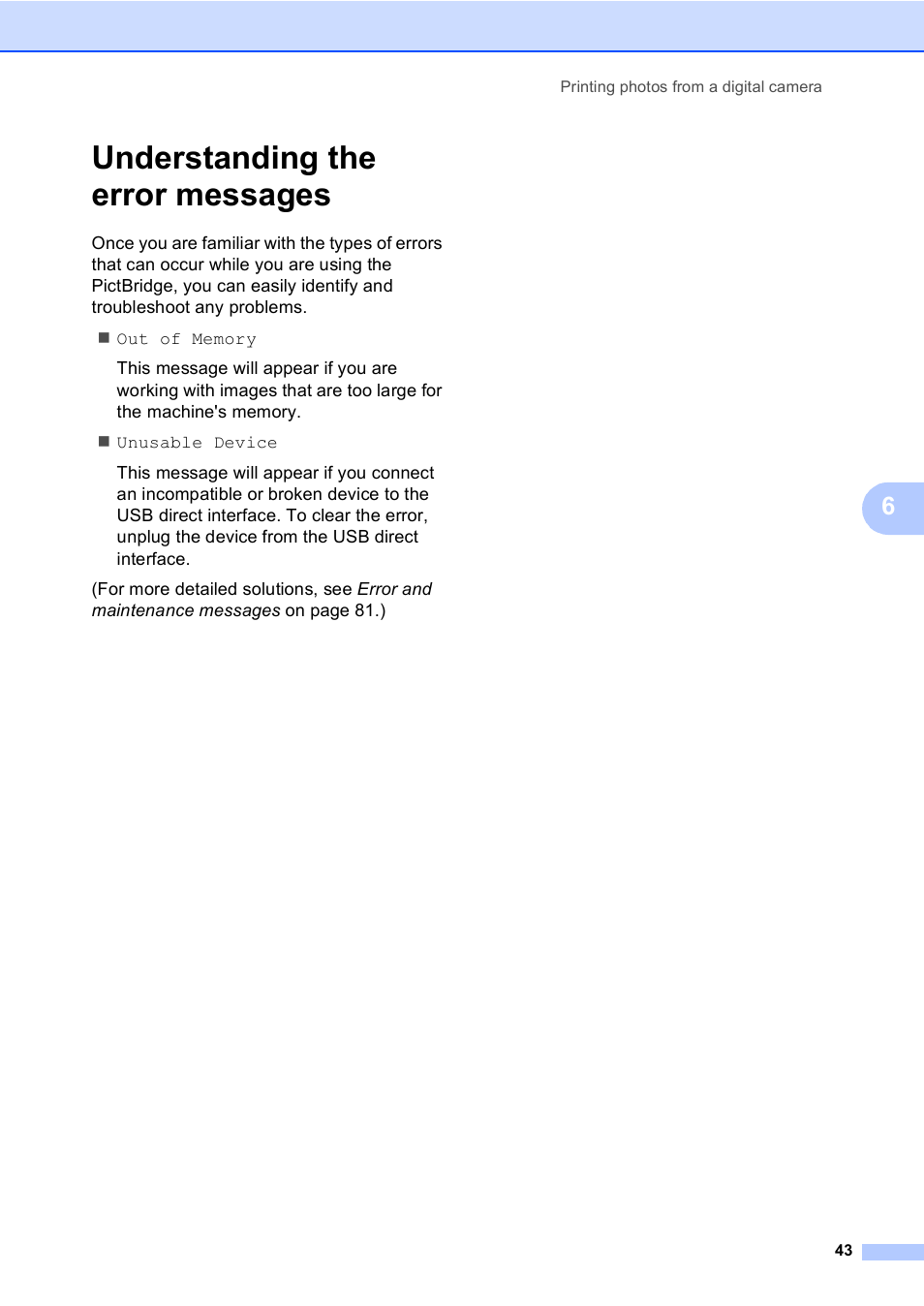 Understanding the error messages | Brother DCP-9045CDN User Manual | Page 57 / 192