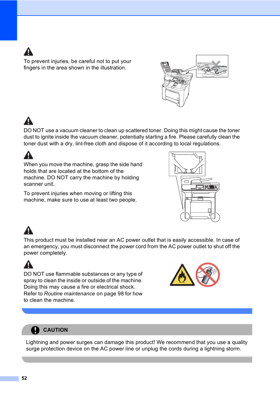 Caution | Brother DCP-9045CDN User Manual | Page 66 / 192