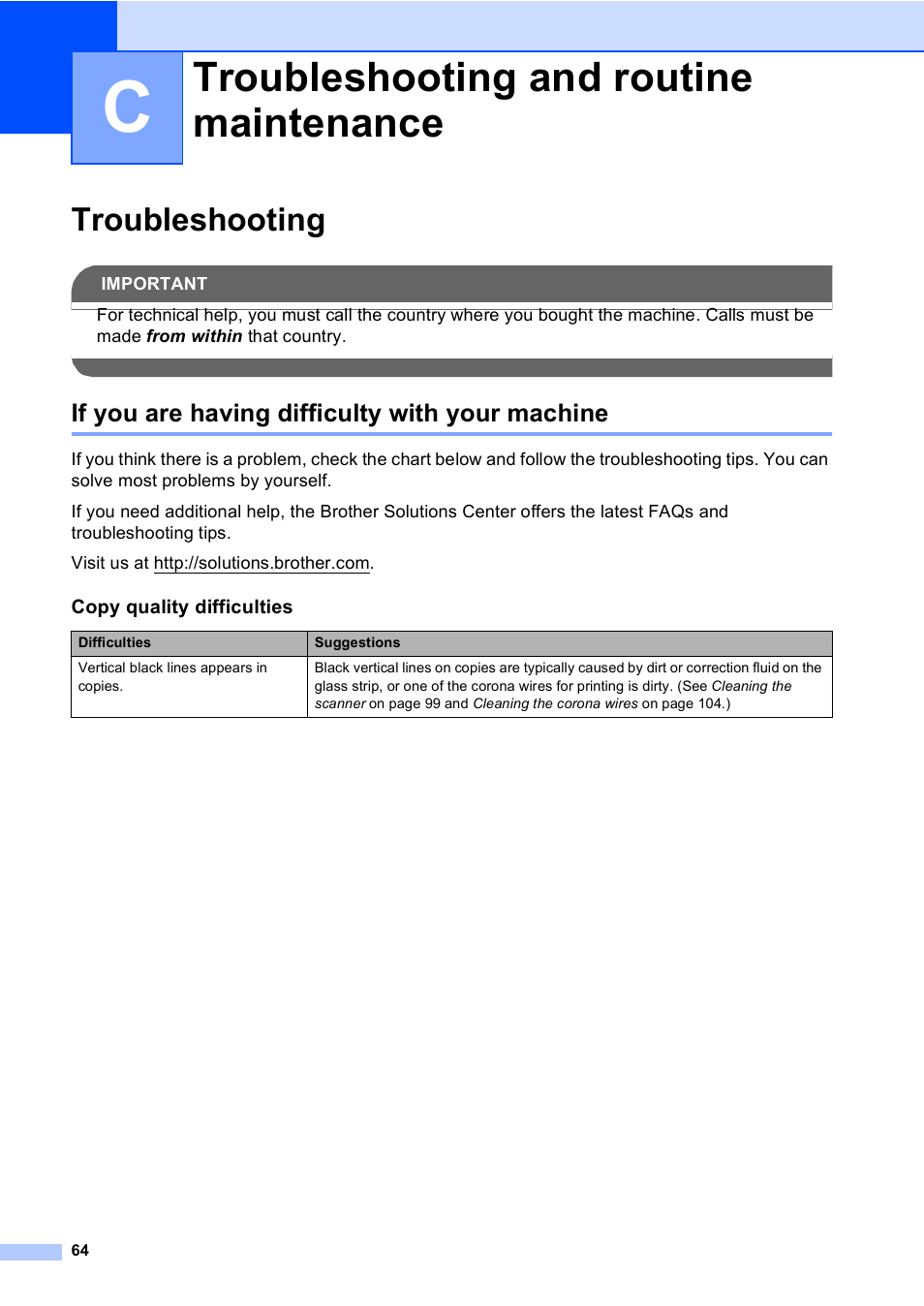 C troubleshooting and routine maintenance, Troubleshooting, If you are having difficulty with your machine | Troubleshooting and routine maintenance | Brother DCP-9045CDN User Manual | Page 78 / 192