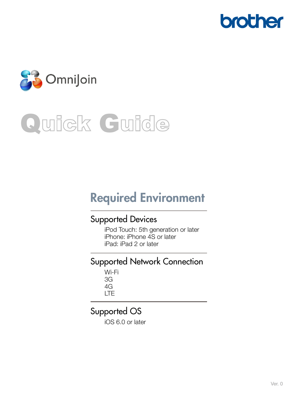 Brother OmniJoin User Manual | 13 pages