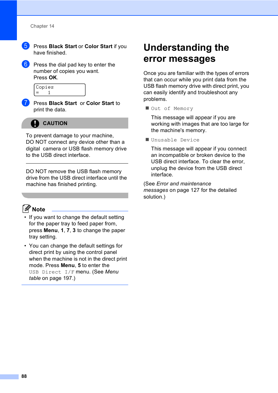 Understanding the error messages | Brother MFC-9450CDN User Manual | Page 104 / 252