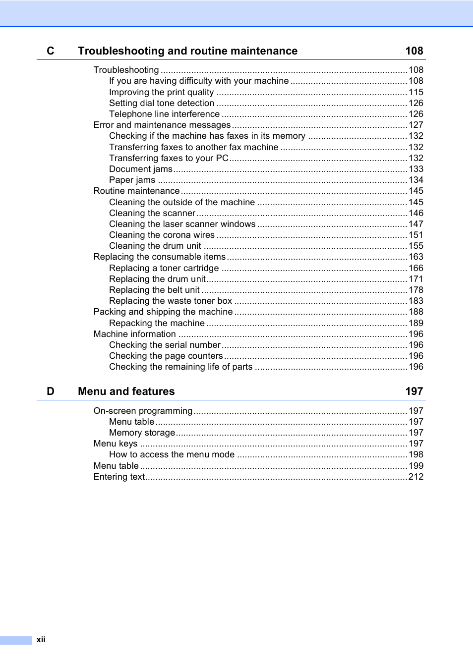 Brother MFC-9450CDN User Manual | Page 14 / 252