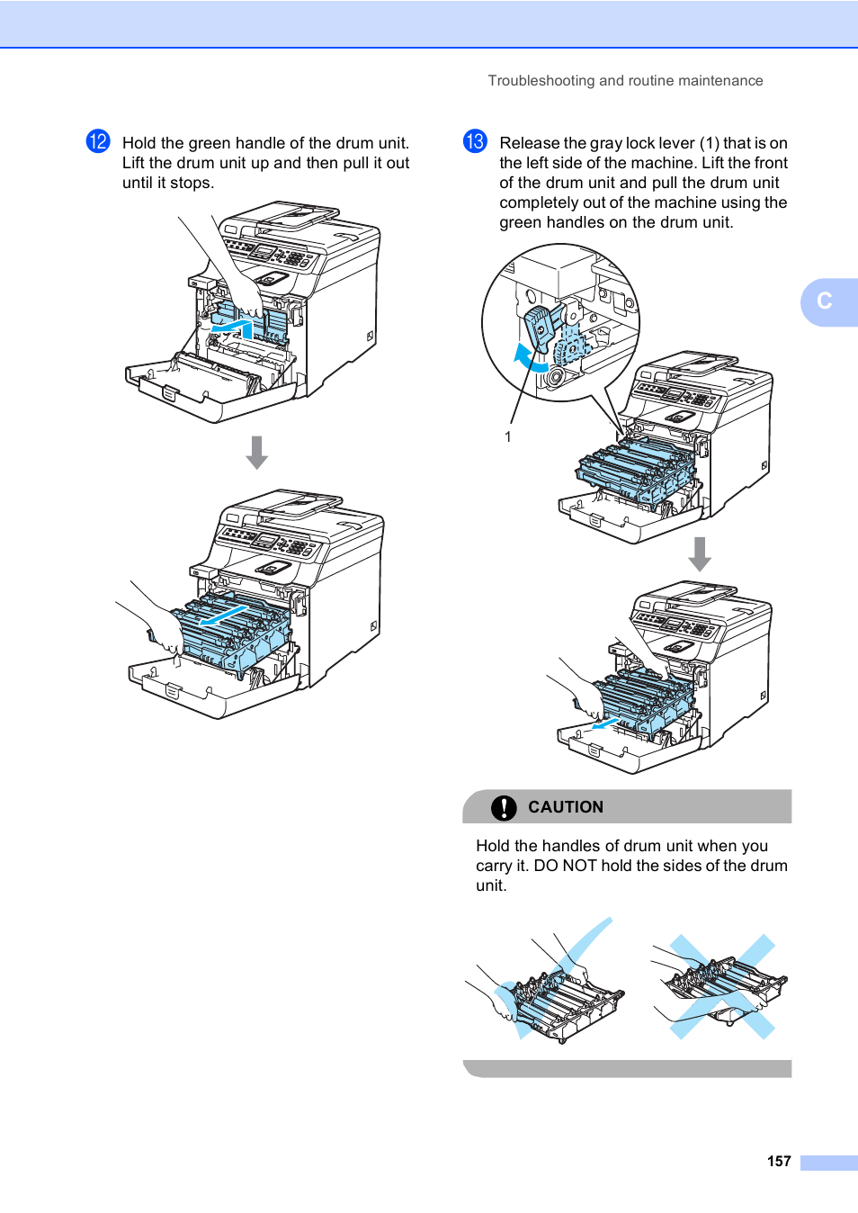 Caution | Brother MFC-9450CDN User Manual | Page 173 / 252