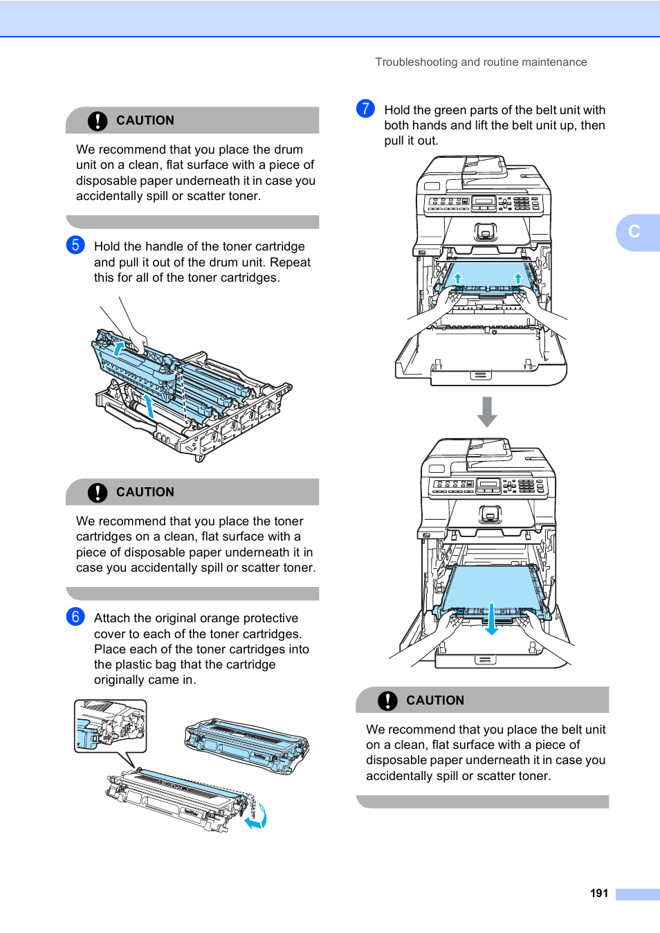 Caution | Brother MFC-9450CDN User Manual | Page 207 / 252