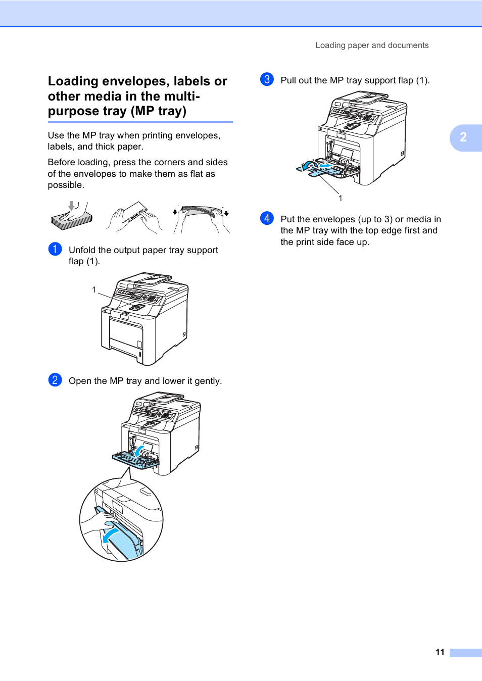 Mp tray) | Brother MFC-9450CDN User Manual | Page 27 / 252