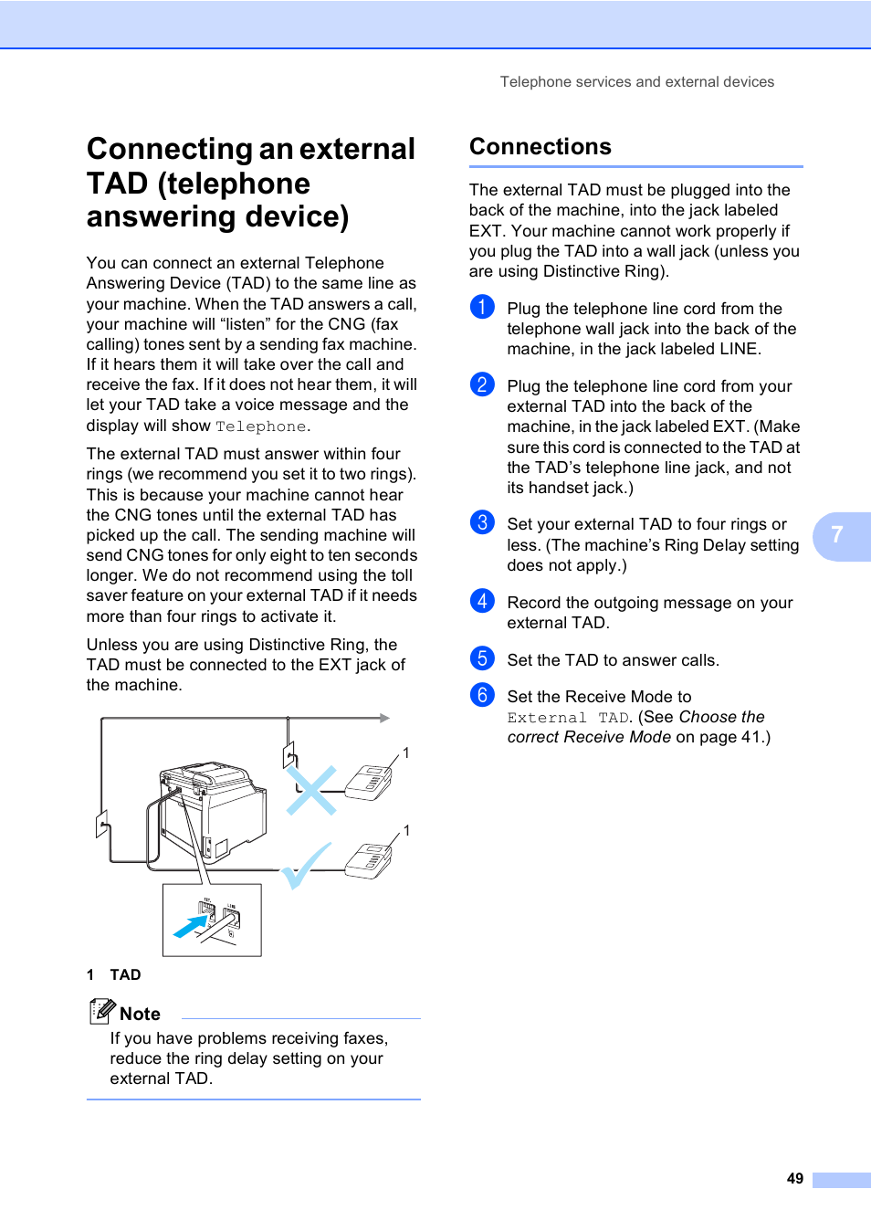 Connections | Brother MFC-9450CDN User Manual | Page 65 / 252