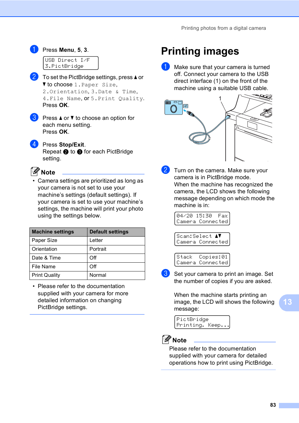 Printing images | Brother MFC-9450CDN User Manual | Page 99 / 252