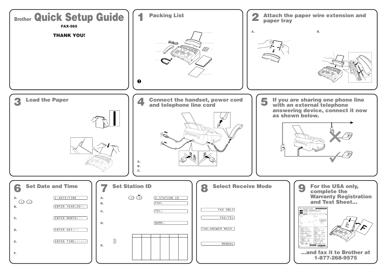 Brother FAX-565 User Manual | 1 page