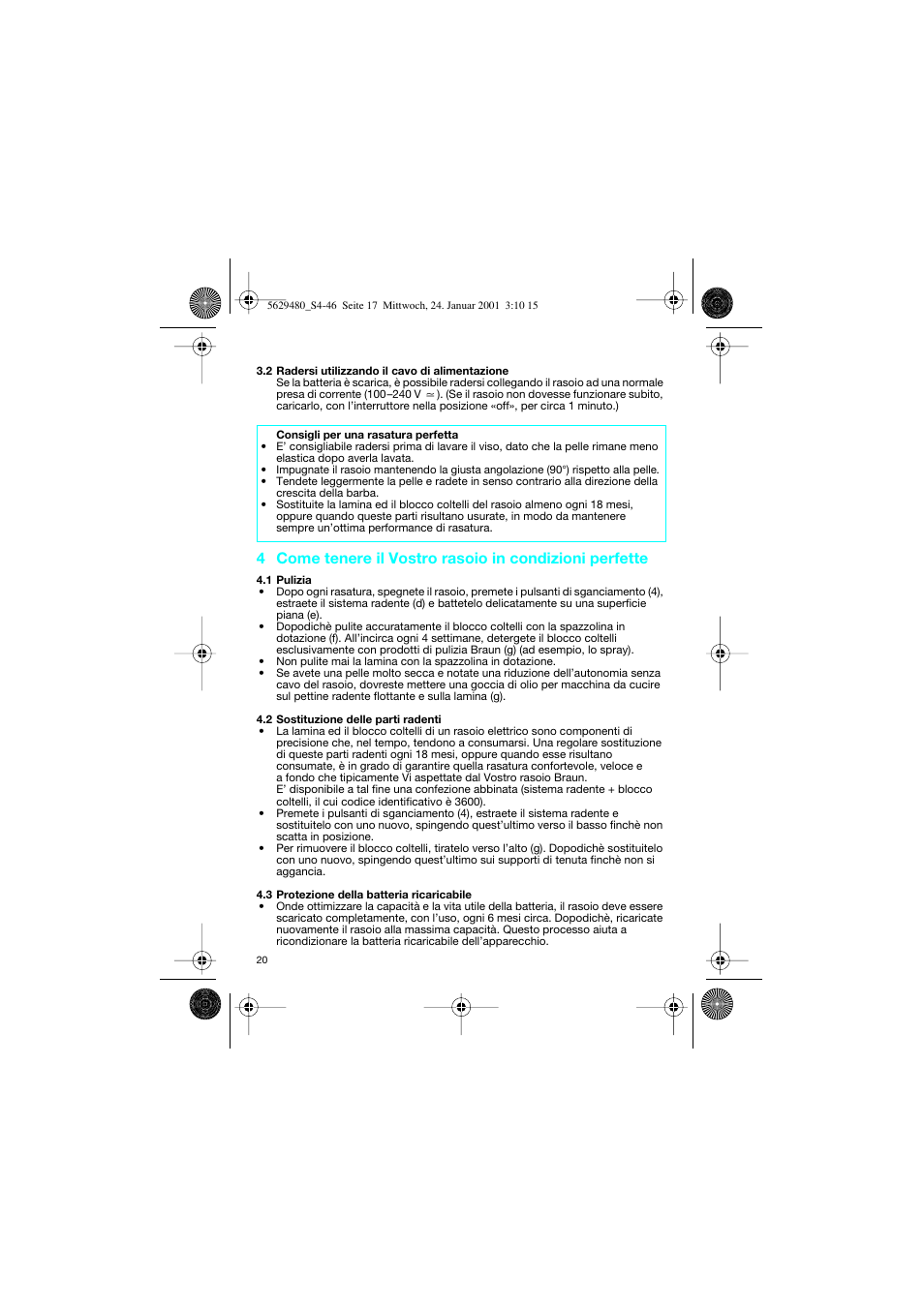 Braun 3612 InterFace User Manual | Page 20 / 46