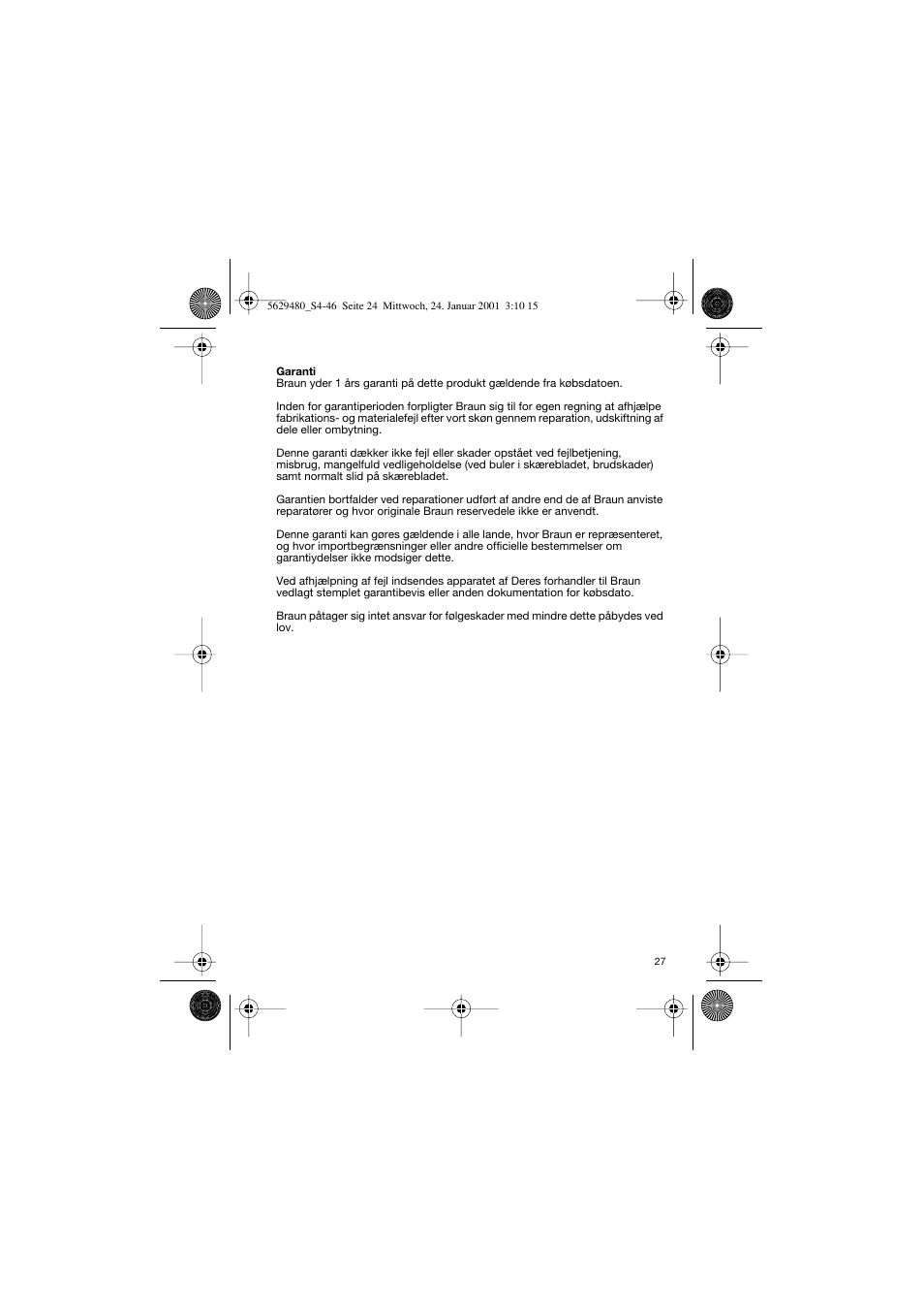 Braun 3612 InterFace User Manual | Page 27 / 46