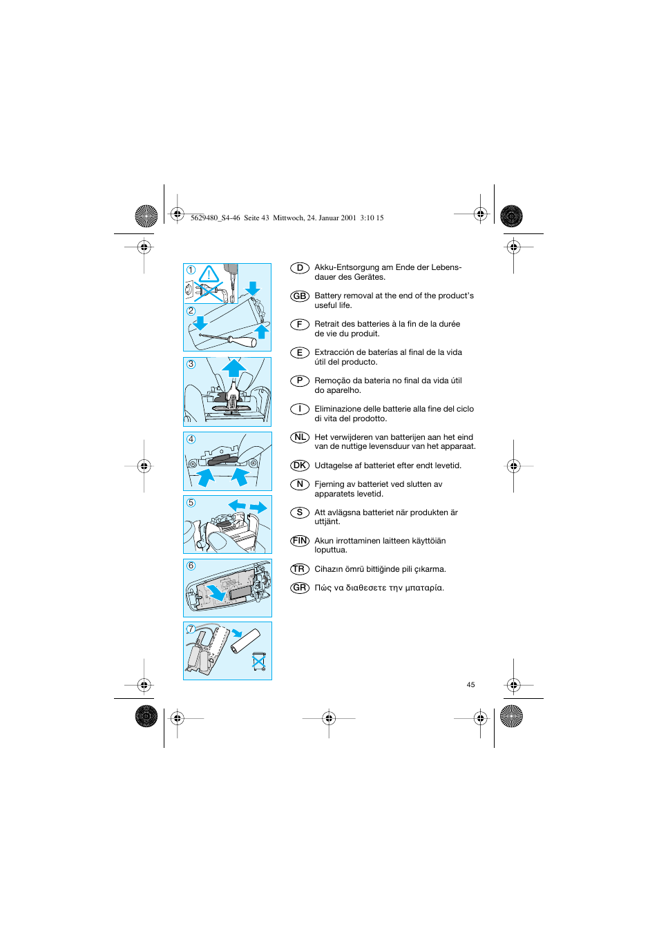 Braun 3612 InterFace User Manual | Page 45 / 46