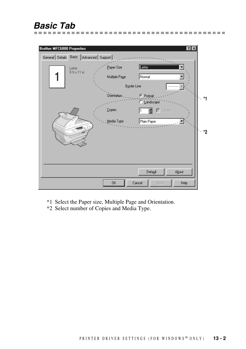 Basic tab, Basic tab -2 | Brother MFC-6800 User Manual | Page 103 / 222