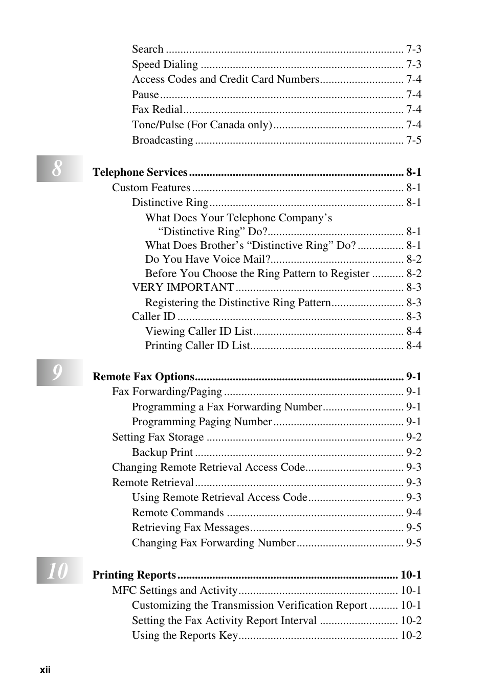 Brother MFC-6800 User Manual | Page 14 / 222