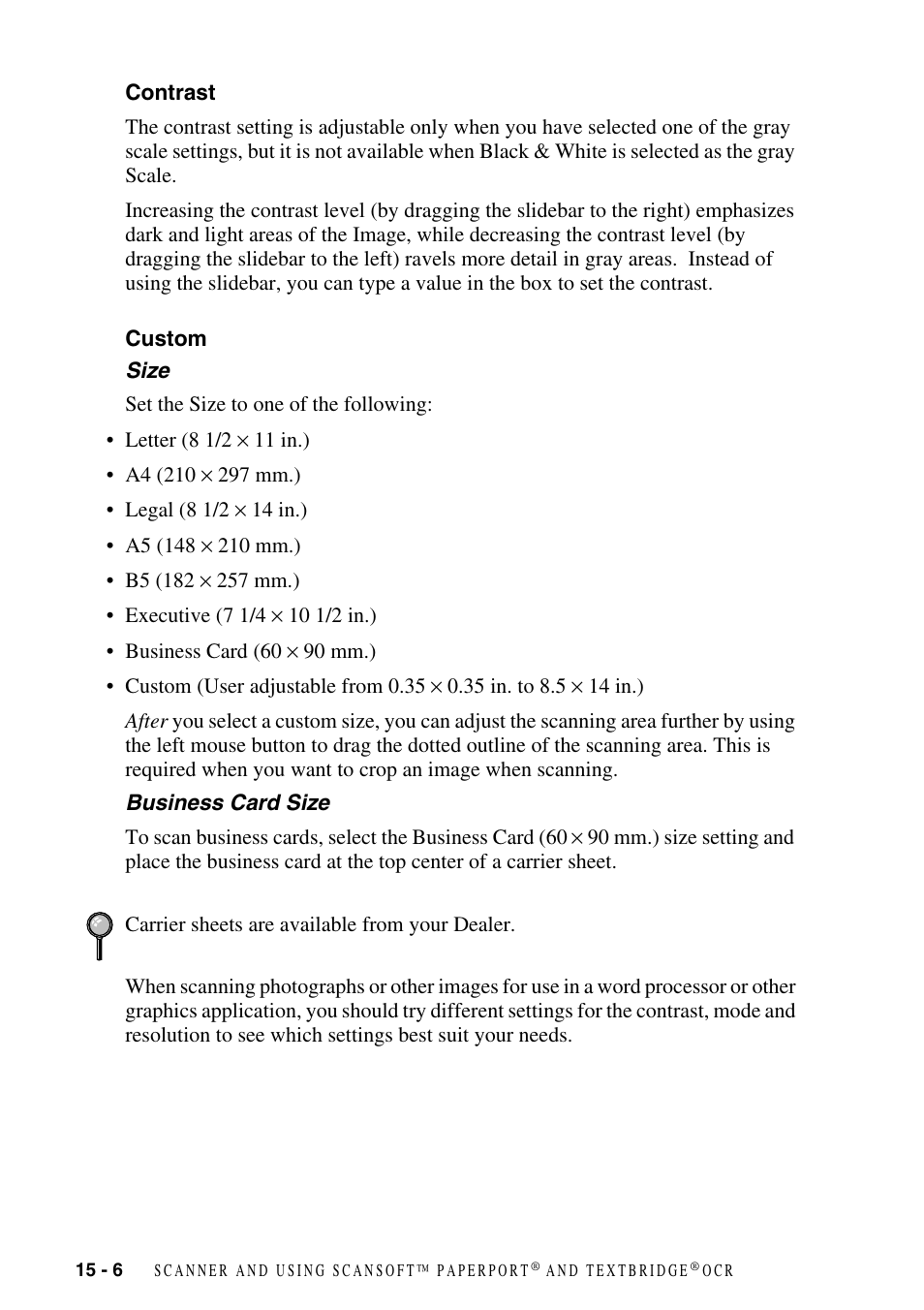 Contrast, Custom, Contrast -6 custom -6 | Brother MFC-6800 User Manual | Page 142 / 222