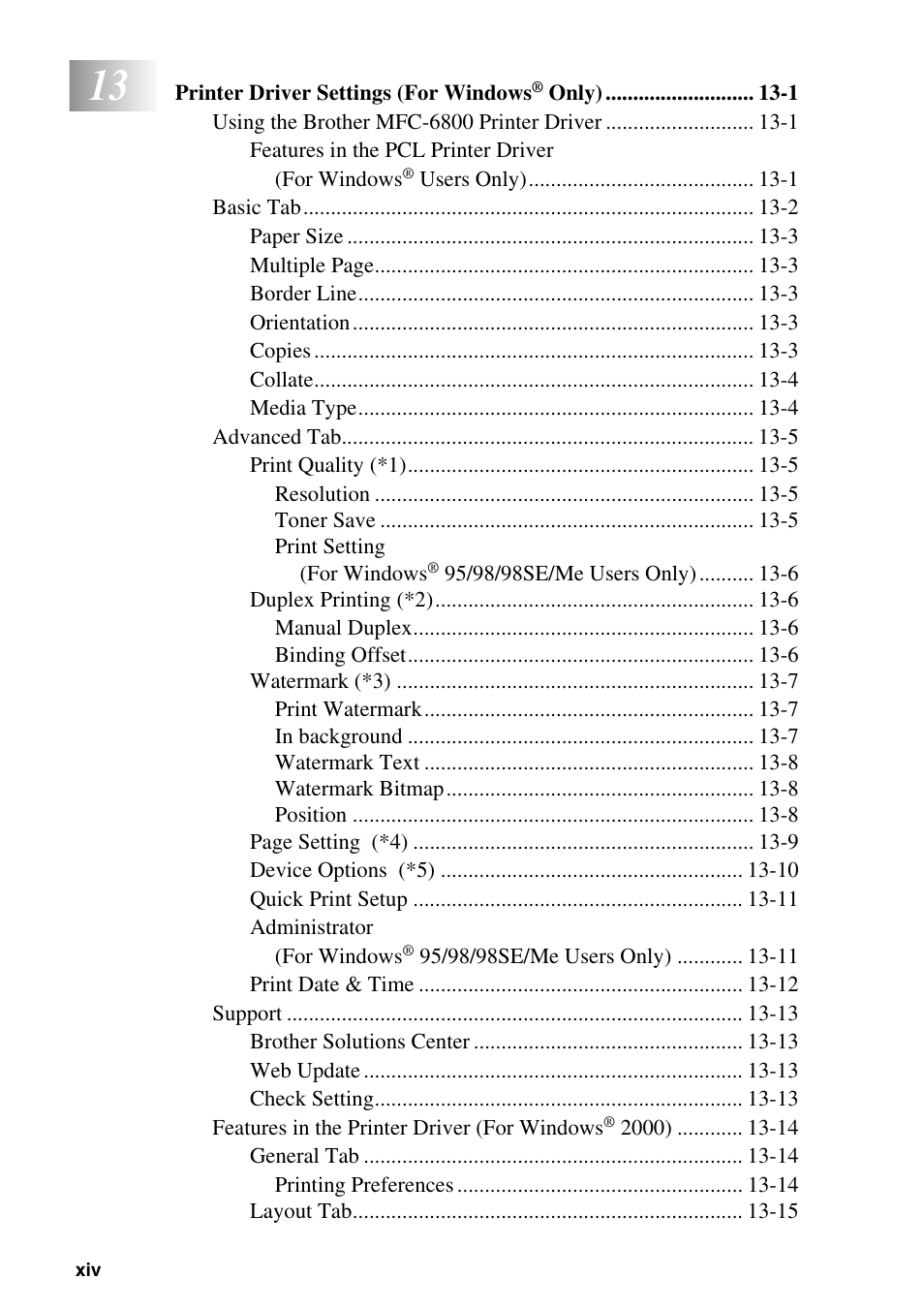 Brother MFC-6800 User Manual | Page 16 / 222