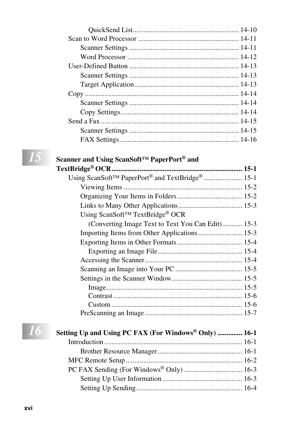 Brother MFC-6800 User Manual | Page 18 / 222