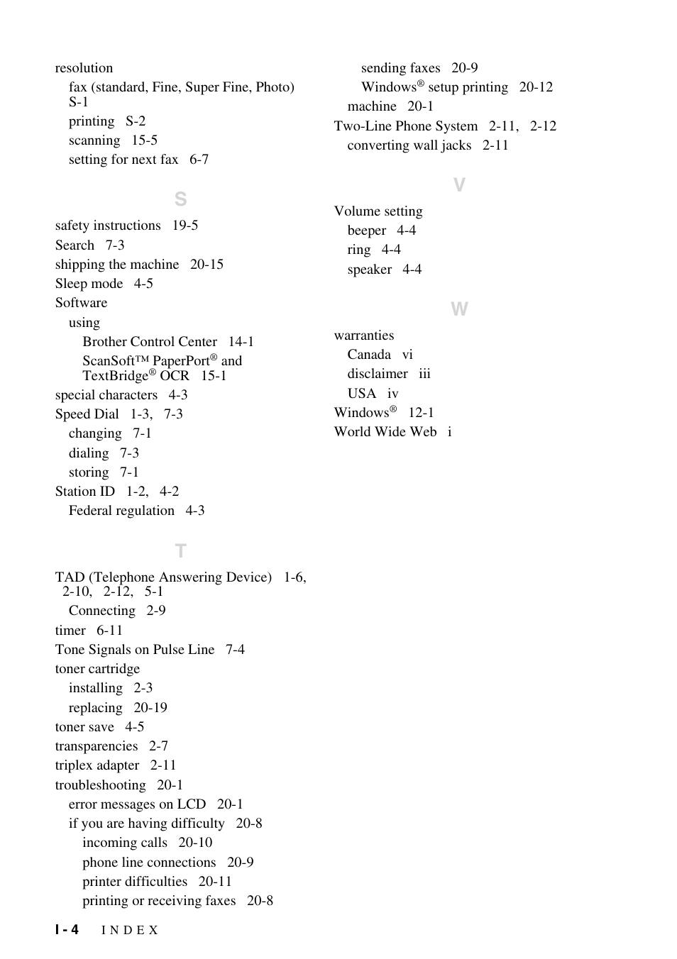 Brother MFC-6800 User Manual | Page 218 / 222