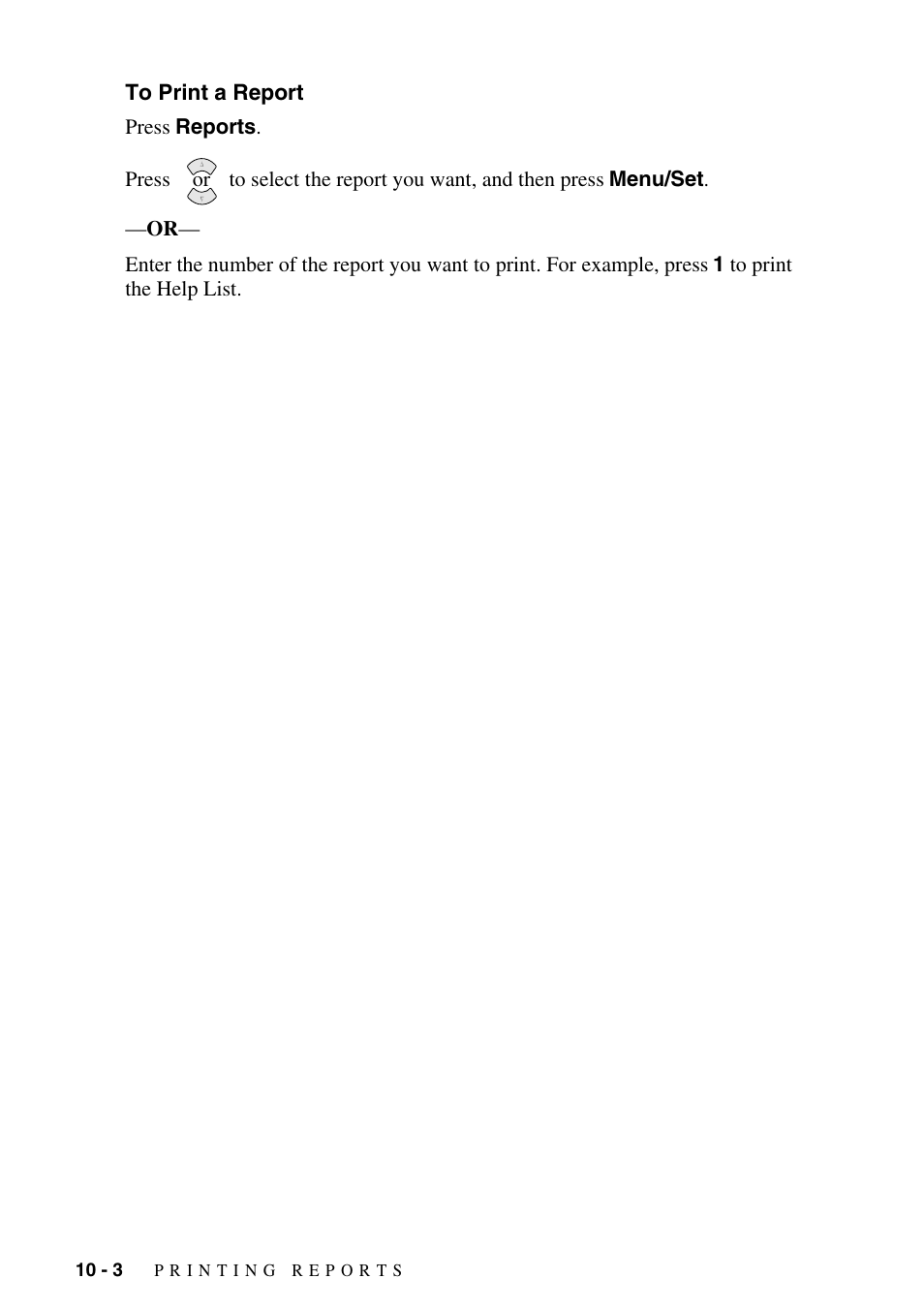 To print a report, To print a report -3 | Brother MFC-6800 User Manual | Page 88 / 222