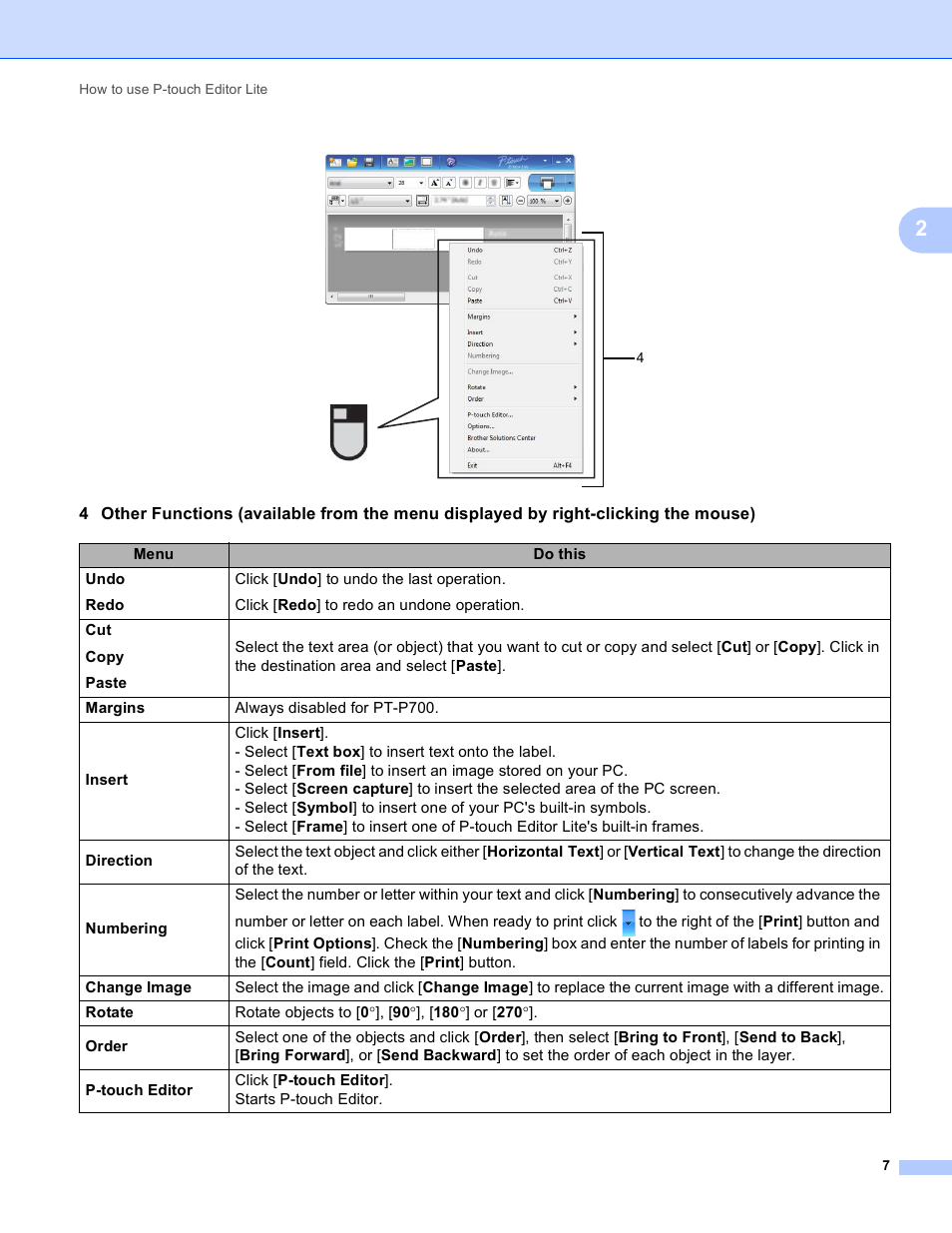 Brother PT-P700 User Manual | Page 11 / 49