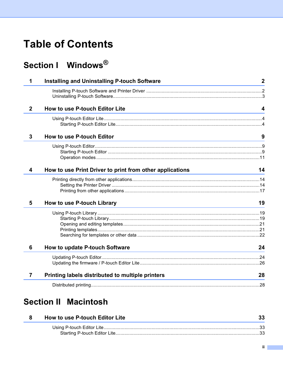 Brother PT-P700 User Manual | Page 3 / 49