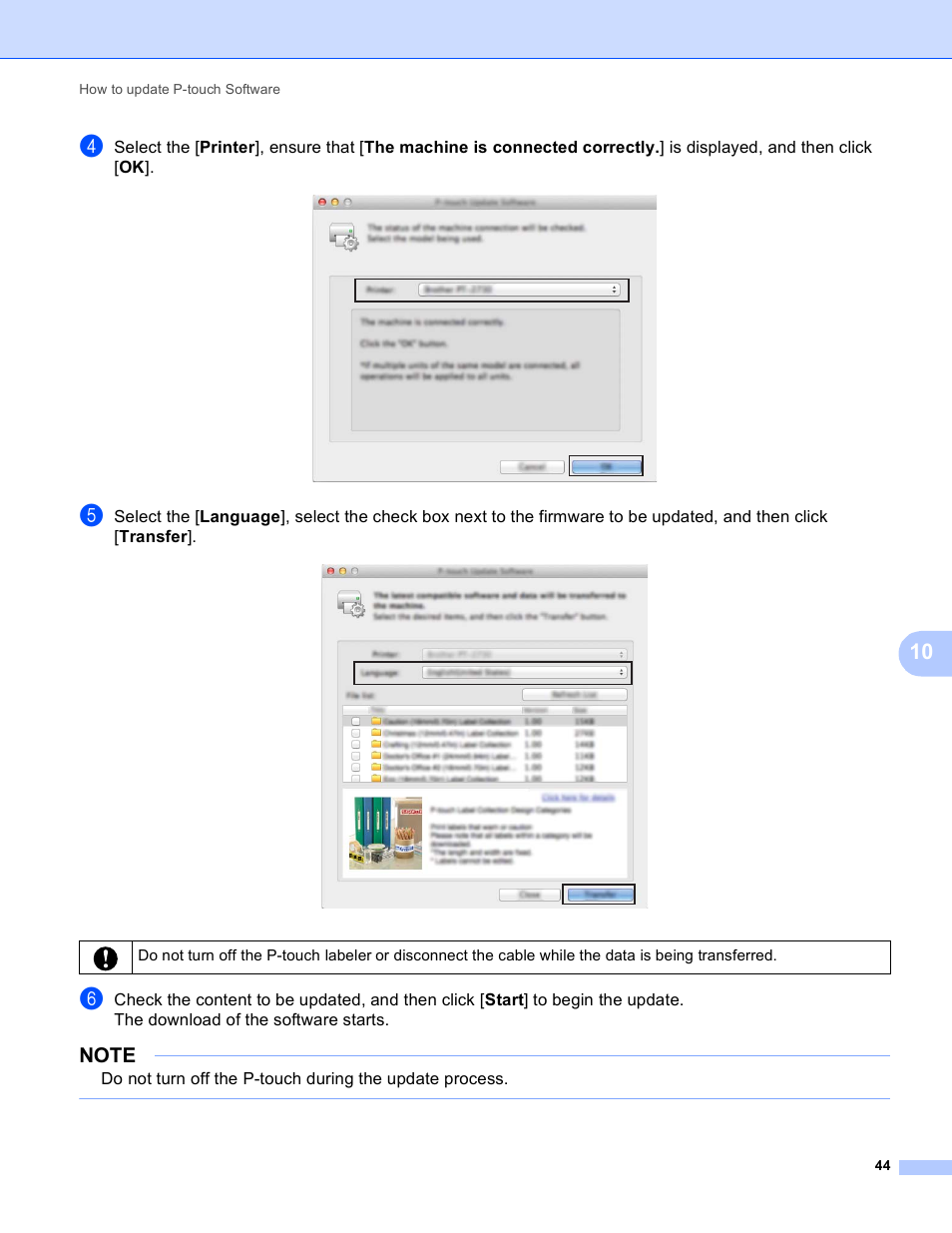 Brother PT-P700 User Manual | Page 48 / 49