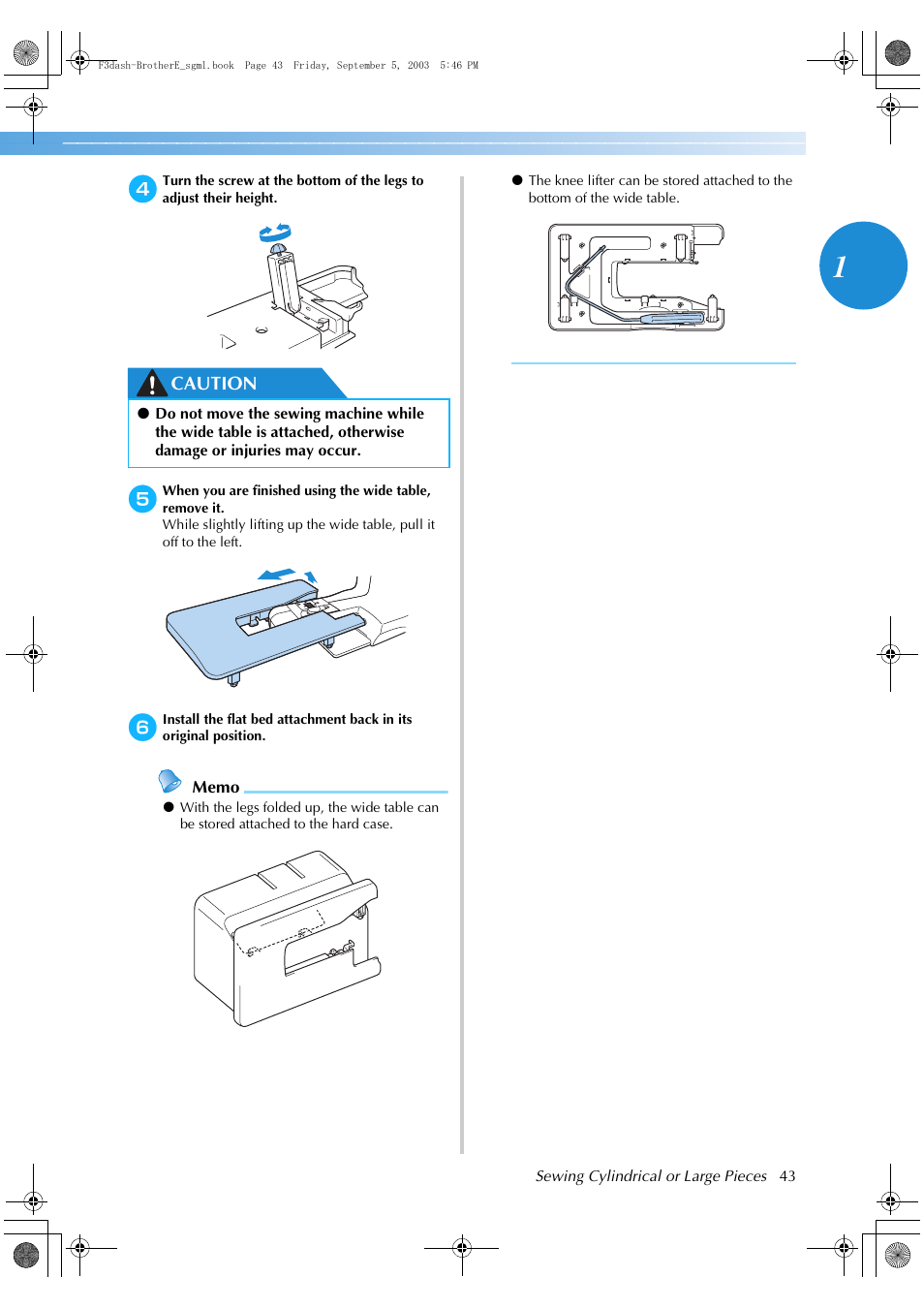 Caution | Brother NX 600 User Manual | Page 49 / 160