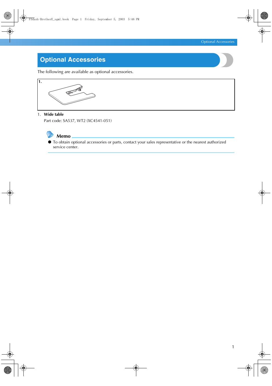 Optional accessories | Brother NX 600 User Manual | Page 7 / 160