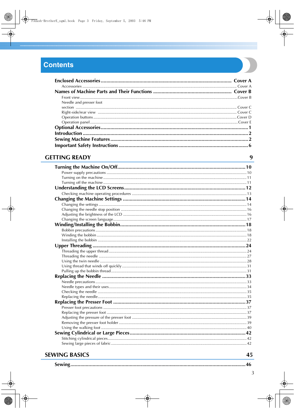 Brother NX 600 User Manual | Page 9 / 160