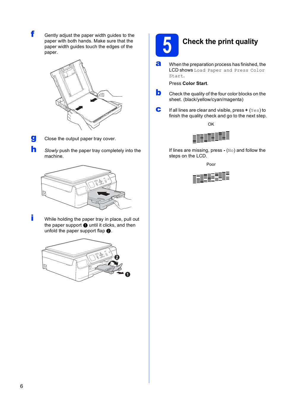 5 check the print quality | Brother DCP-J152W User Manual | Page 6 / 32