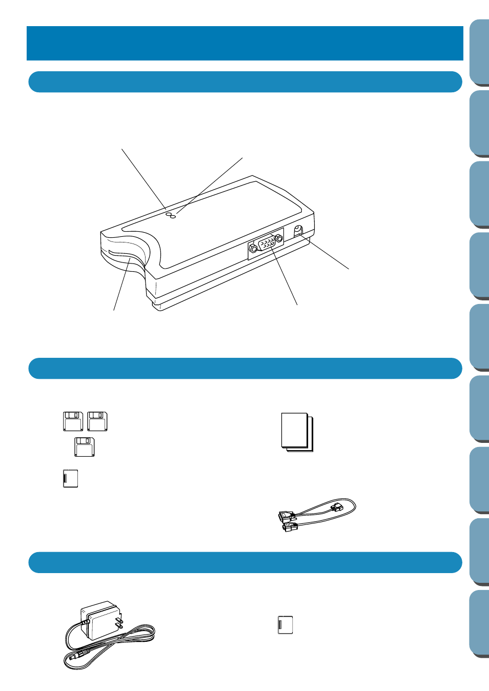Before using, Principal parts, Accessories | Options, Ore using | Brother PE-DESIGN Ver.432 User Manual | Page 11 / 200