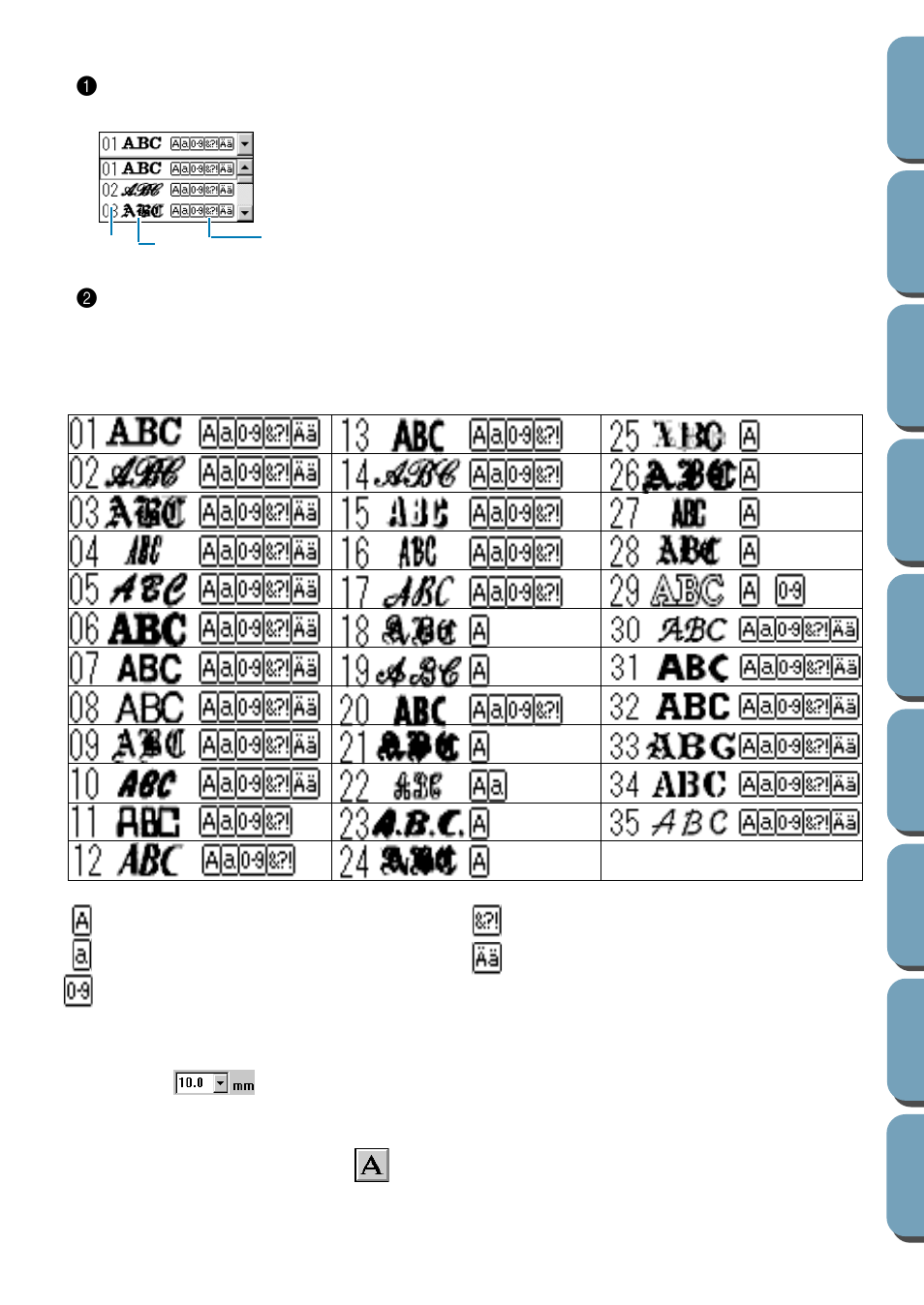 Text size | Brother PE-DESIGN Ver.432 User Manual | Page 122 / 200