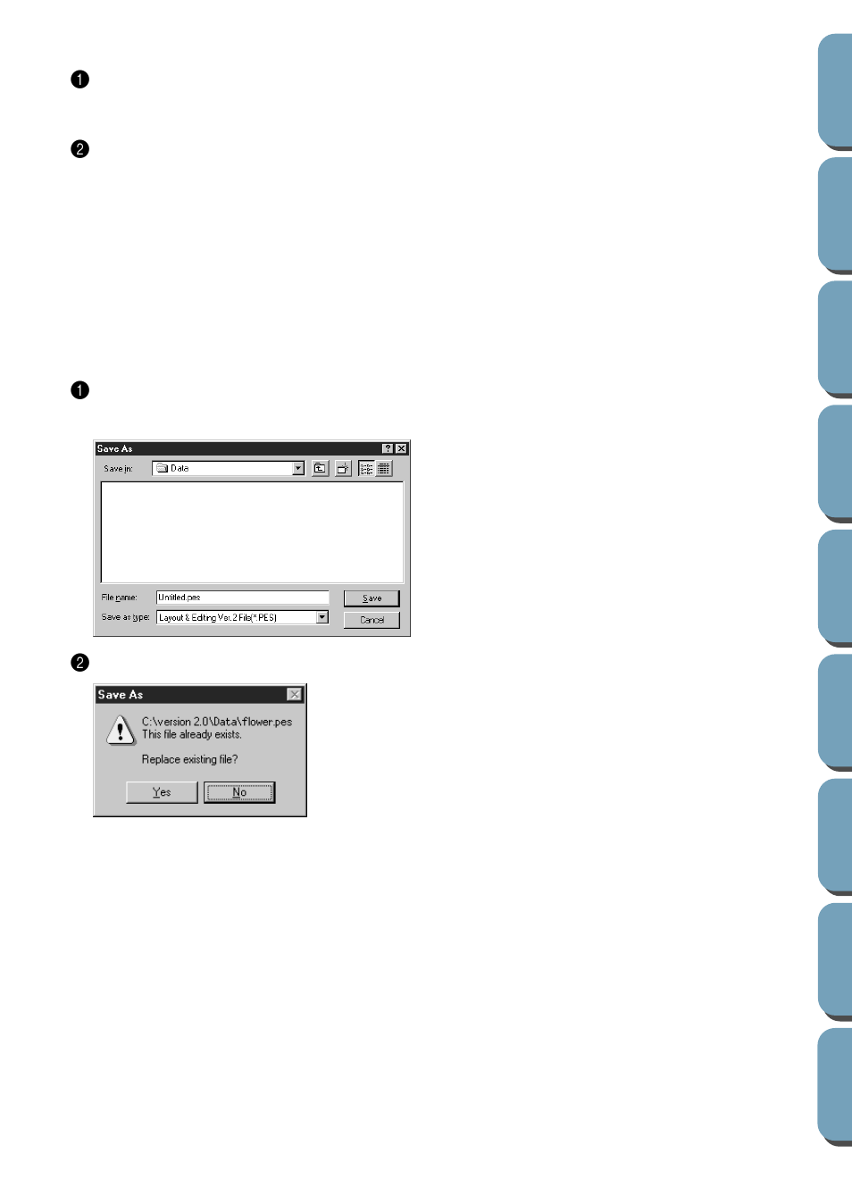 Save as | Brother PE-DESIGN Ver.432 User Manual | Page 137 / 200