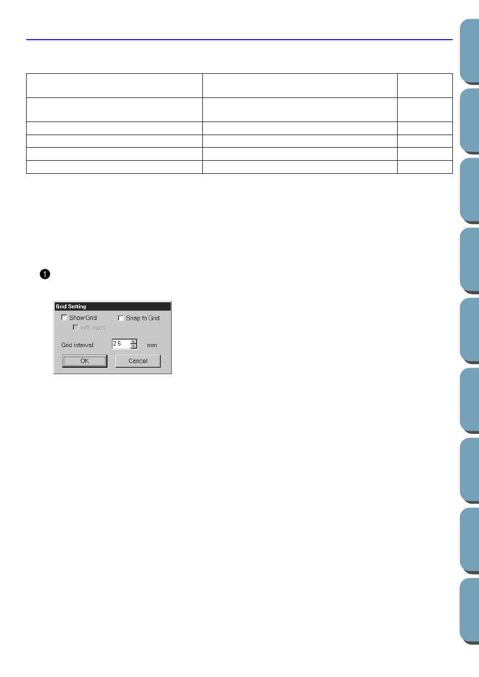 Display menu, Grid setup | Brother PE-DESIGN Ver.432 User Manual | Page 162 / 200