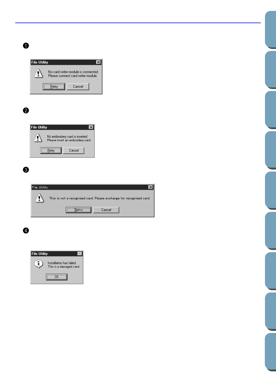 Error messages | Brother PE-DESIGN Ver.432 User Manual | Page 172 / 200