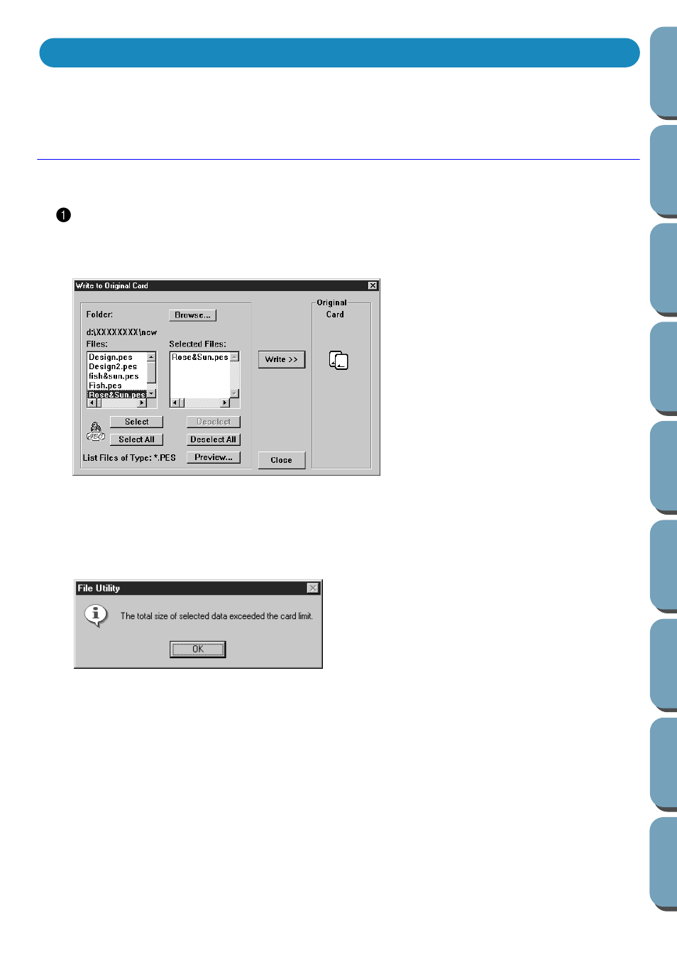 Writing to an original card, Operation | Brother PE-DESIGN Ver.432 User Manual | Page 174 / 200