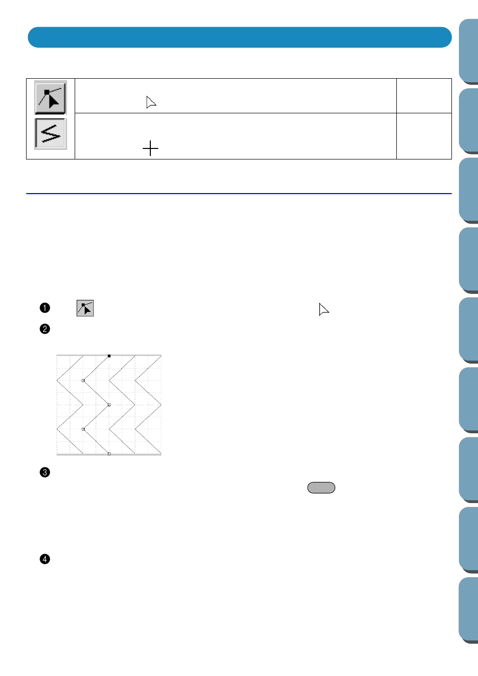 Using the tool box, Point edit mode, Moving points | Moving points 1 | Brother PE-DESIGN Ver.432 User Manual | Page 182 / 200