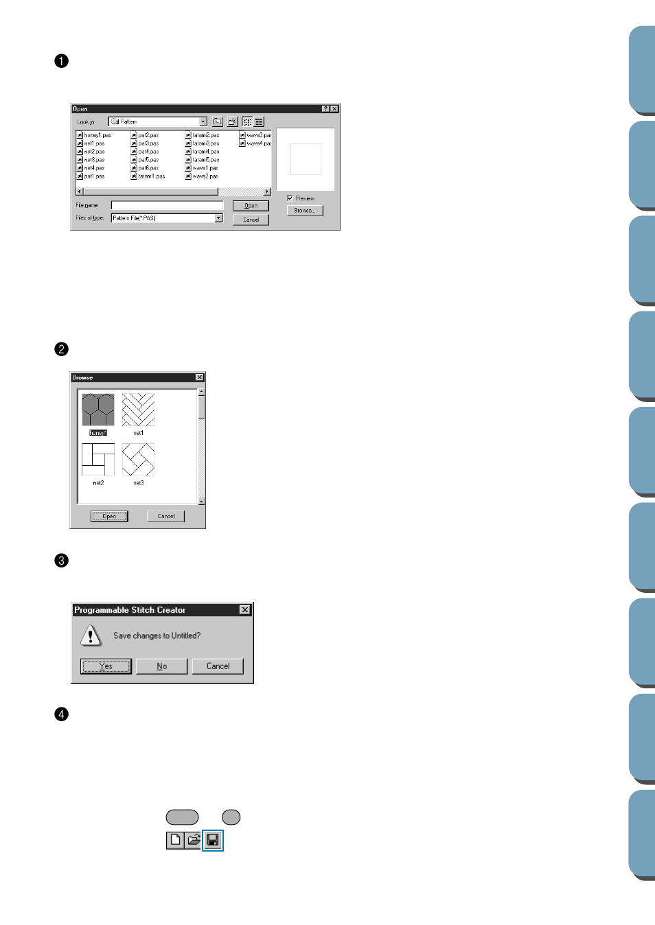 Save, Ve” and “sa | Brother PE-DESIGN Ver.432 User Manual | Page 185 / 200