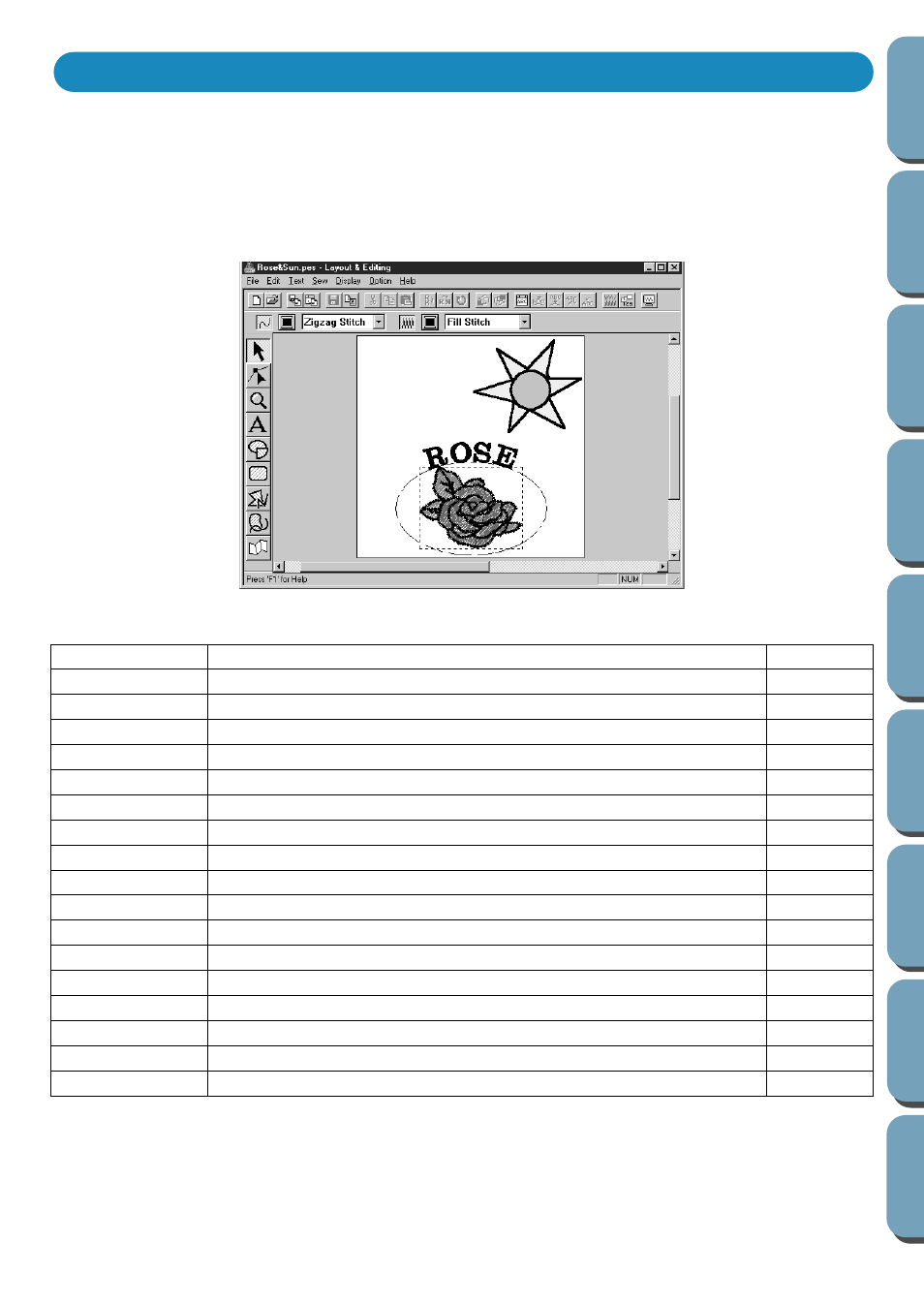 Using layout & editing | Brother PE-DESIGN Ver.432 User Manual | Page 32 / 200