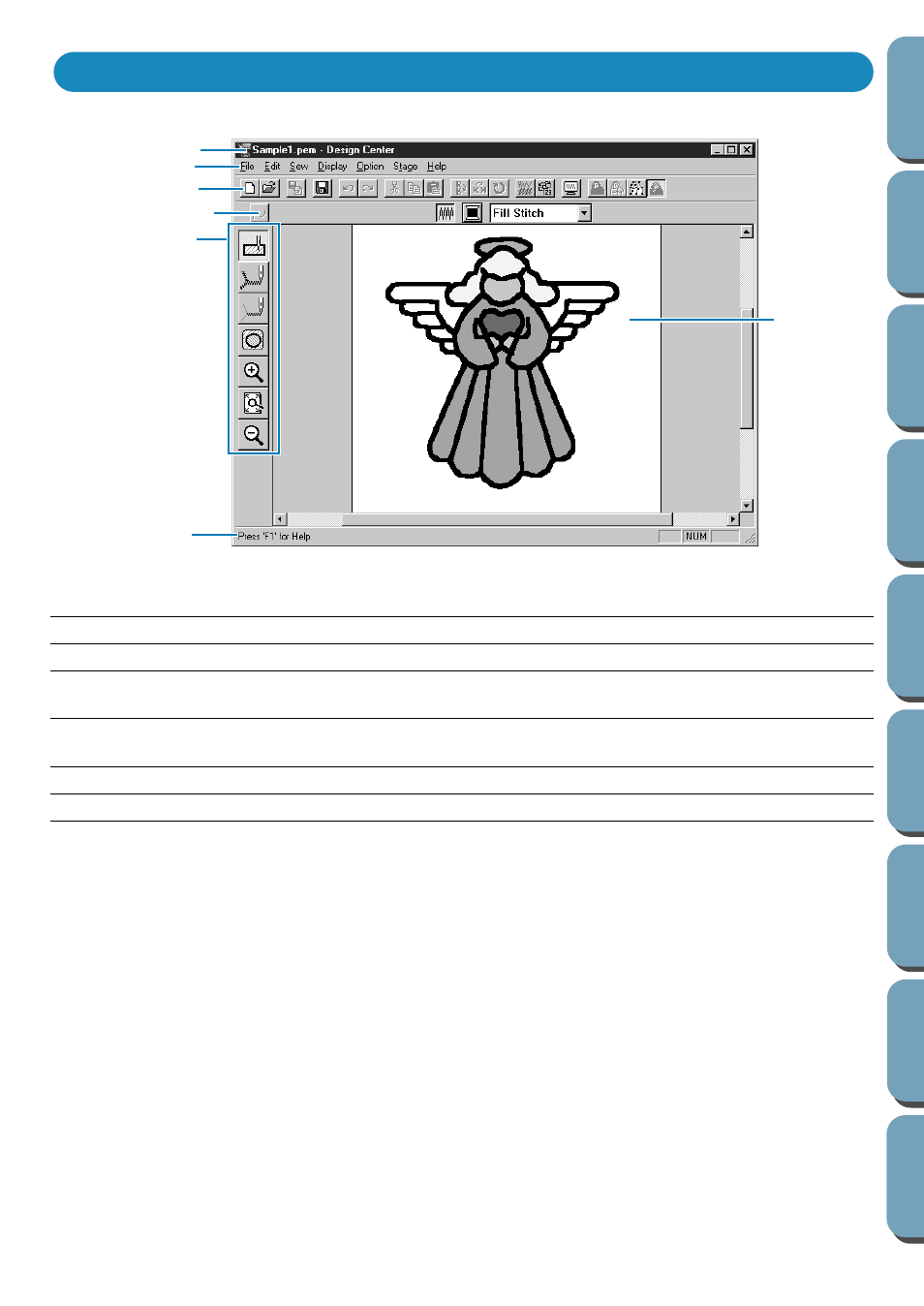 The screen | Brother PE-DESIGN Ver.432 User Manual | Page 60 / 200
