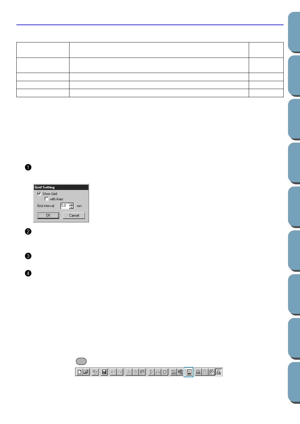 Display menu, Grid setup, Preview | Brother PE-DESIGN Ver.432 User Manual | Page 92 / 200