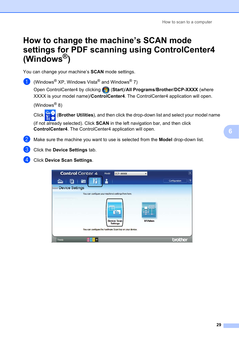 Controlcenter4 (windows | Brother DCP-J152W User Manual | Page 41 / 95